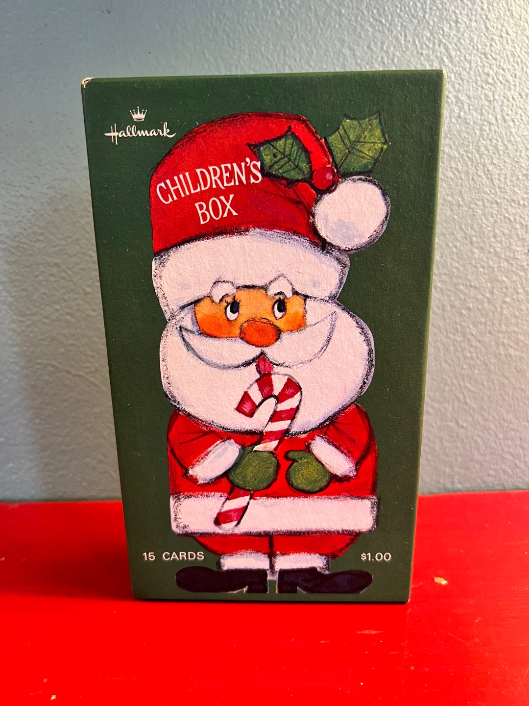 Vintage Box of Hallmark Christmas Cards. 1970s Childrens Christmas