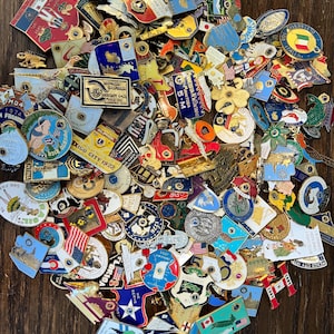 Vintage Lot of Lions Club Pins, Huge Lot of Lapel Pins
