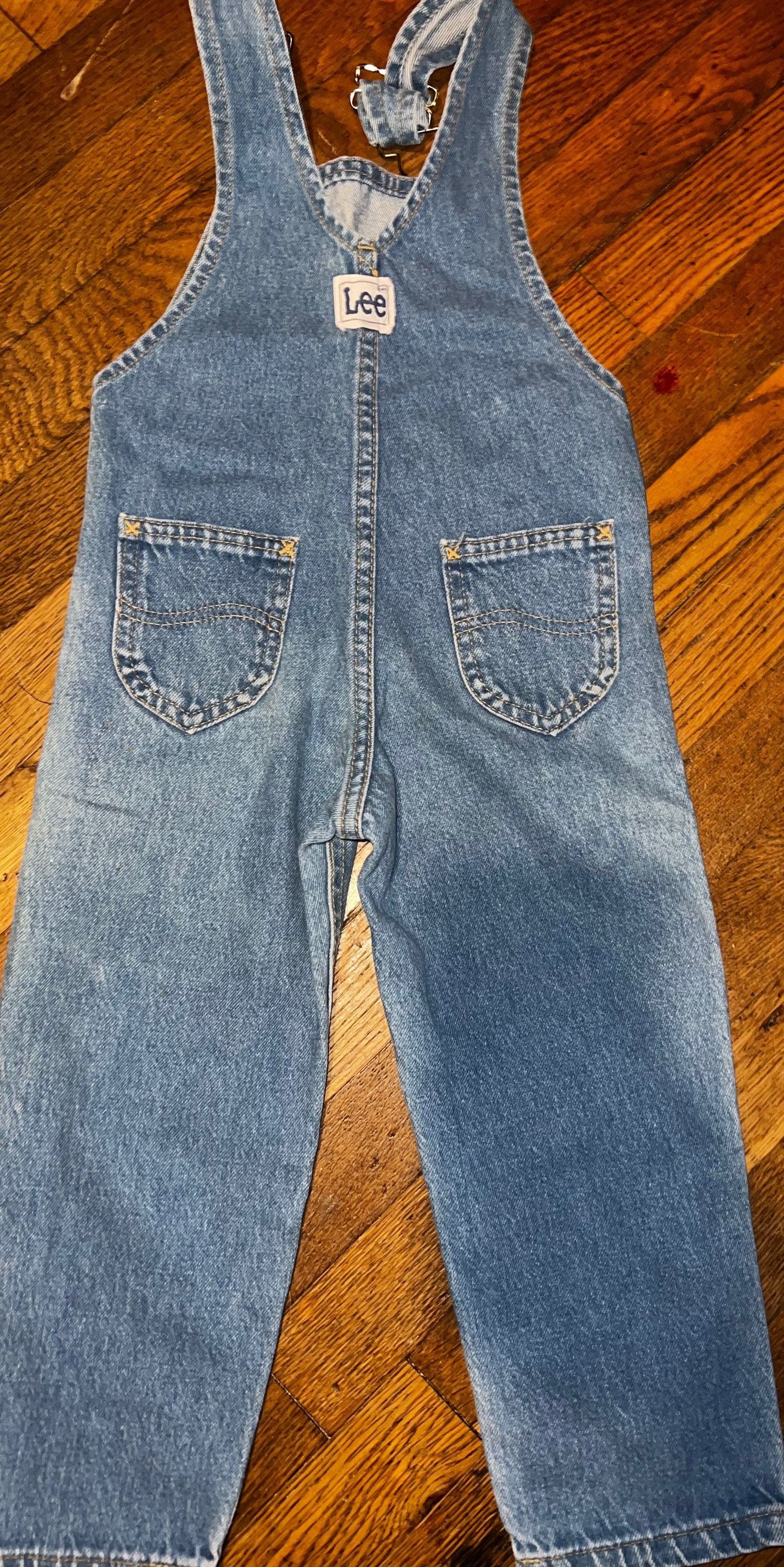 Vintage Lee Jeans Denim Overalls. 3T Lee Blue Jean Overalls. Lee