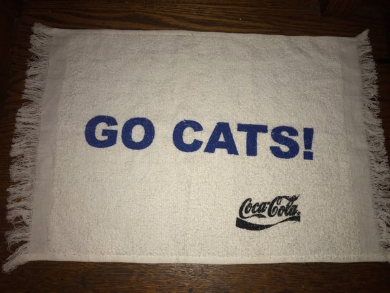 Vintage UK Kentucky Wildcats Little Towel 90’s. Go Cats Towel. University of Kentucky Wildcats Basketball and Coca Cola Rally Rag/Towel