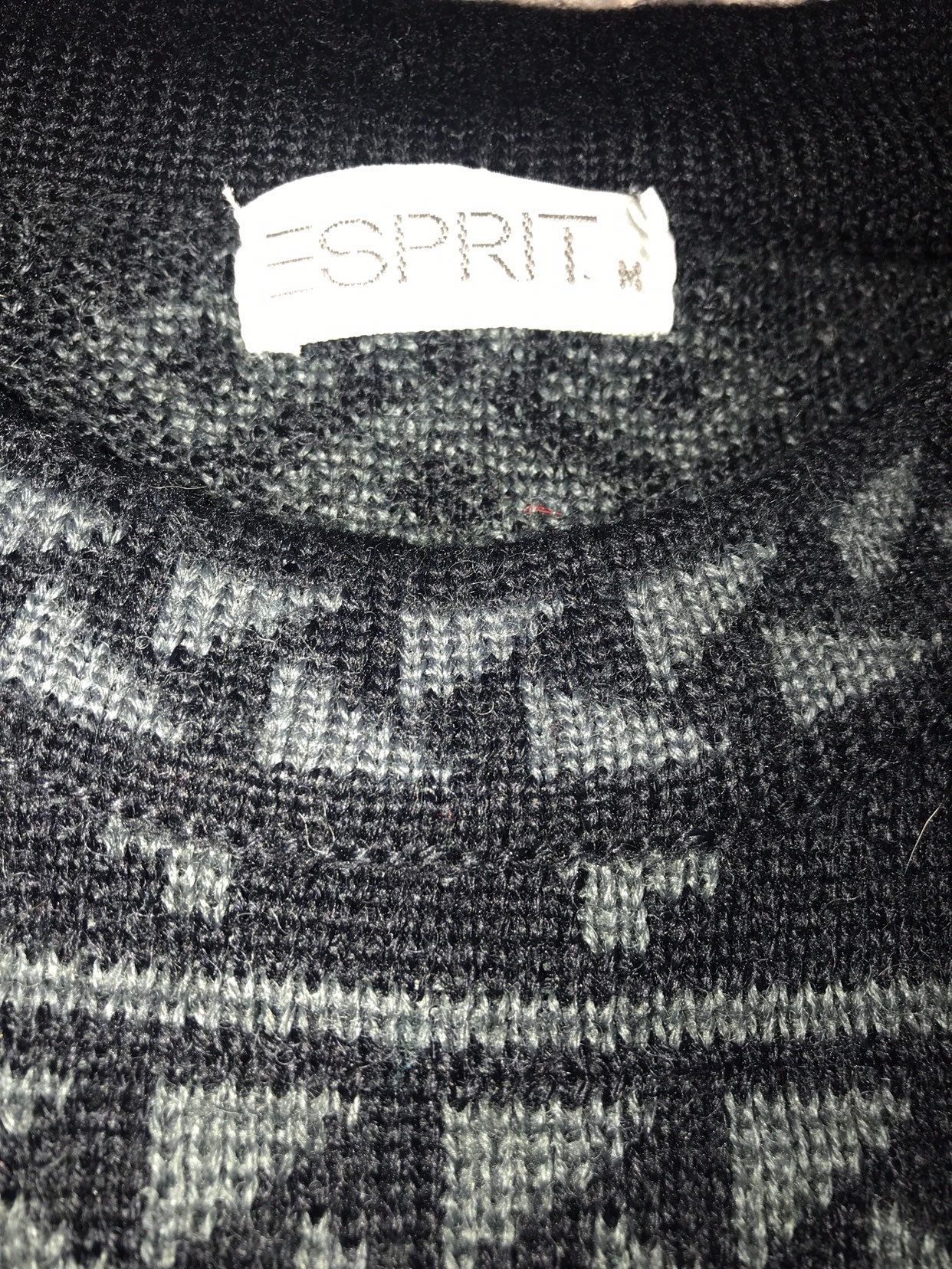 Vintage Esprit Sweater. Vintage 80's Sweater. Esprit Sweater. Black and ...