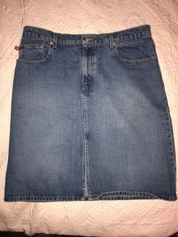 ralph lauren jean skirt