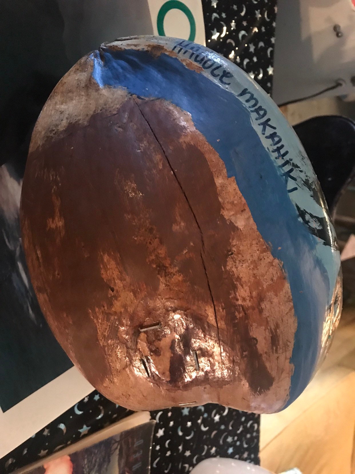 Vintage Hawaii Painted Coconut. Hand Painted Coconut. Maui, Hawaii