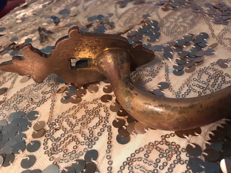 Home Decor. Home Restoration Brass Door Handle Brass Door Pull Vintage Solid Brass Door Handle