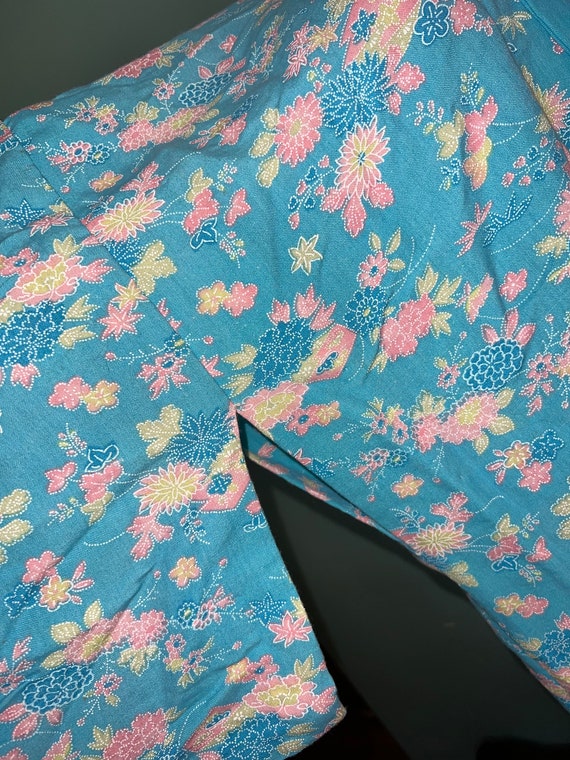 Vintage Blue Floral Kimono. Kimono Robe, For… Gem