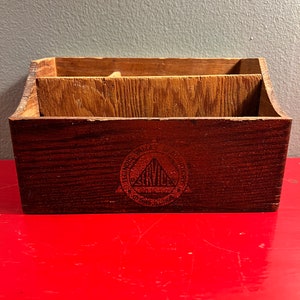 Vintage Wood Office Box. Wooden. Desk Tray. Desk Box, Illinois Valley Laboratory Box, Very Cool Box!