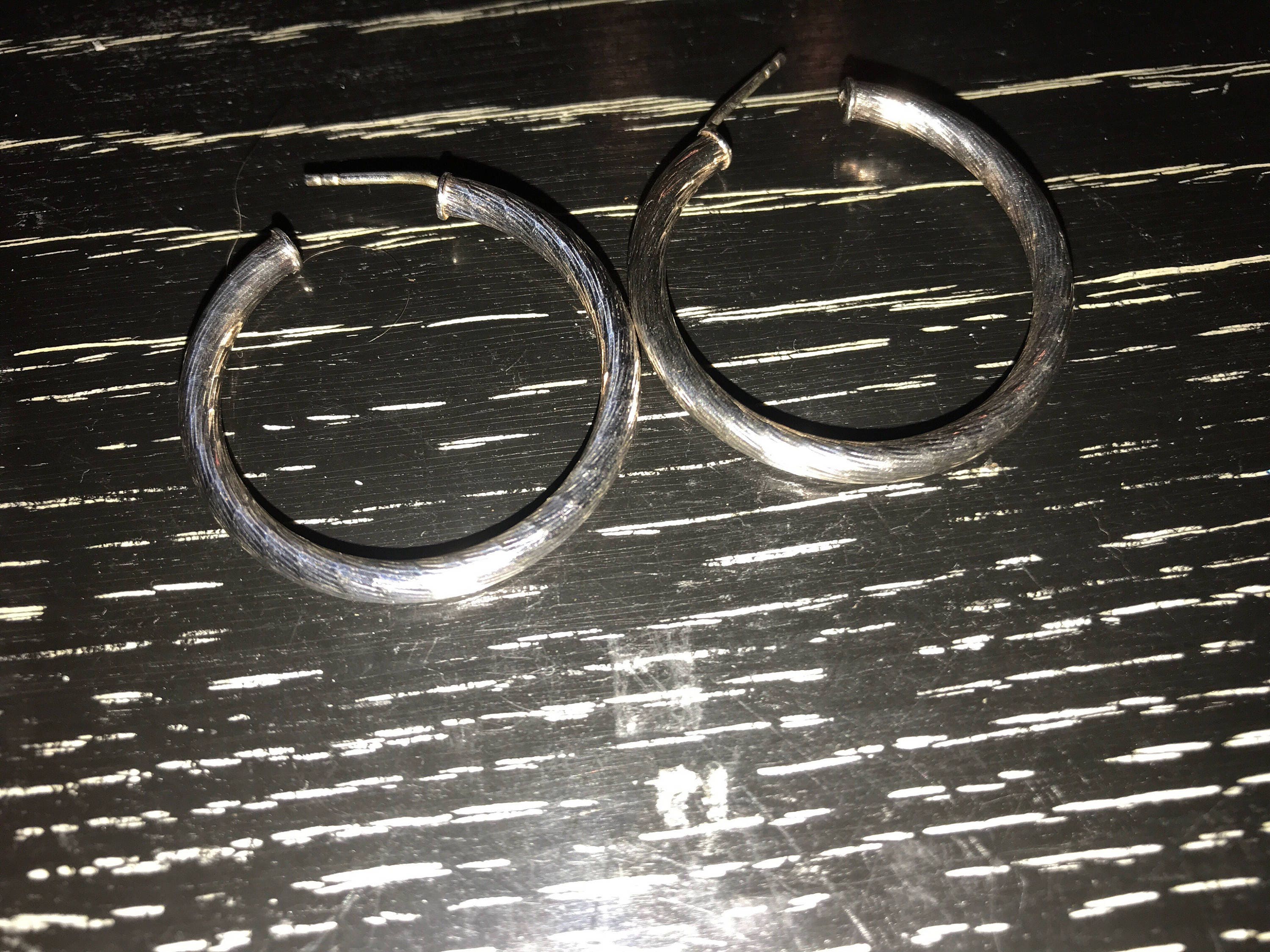Erika Silver Hoop Earrings