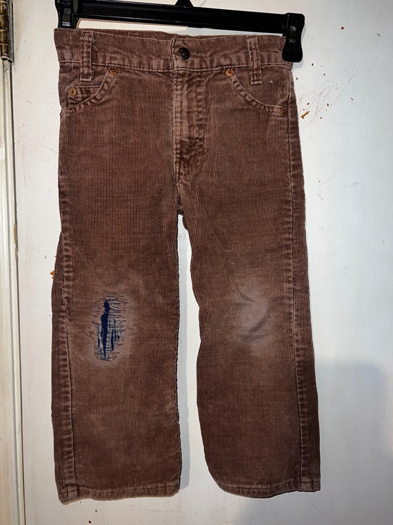 Vintage Levis Chocolate Brown Corduroy Jeans Pants Style Skirt