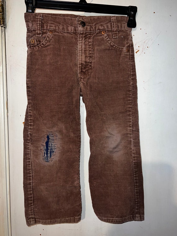 Vintage 1980’s Kids Brown Corduroy Levi Pants. Kid