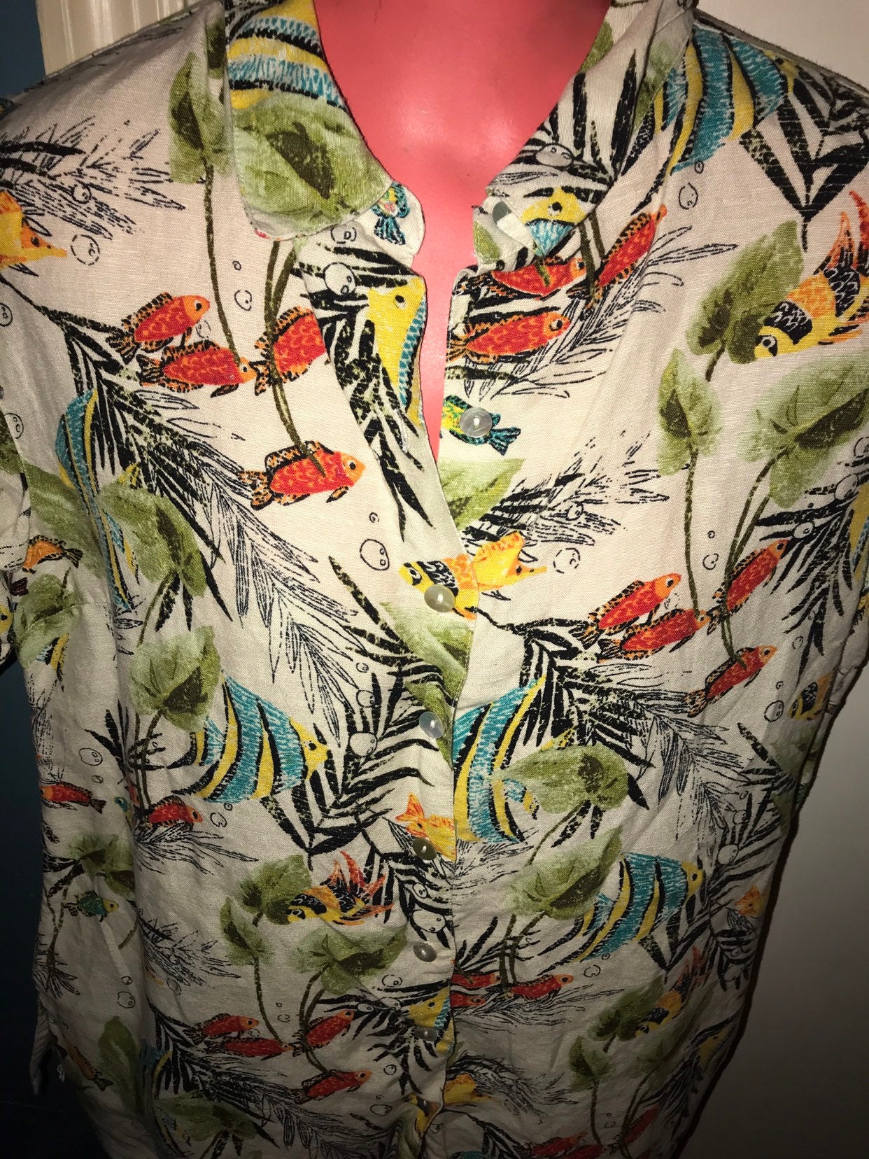Vintage Chicos Design Shirt. Chico's Hawaiian Shirt. Chicos Design ...