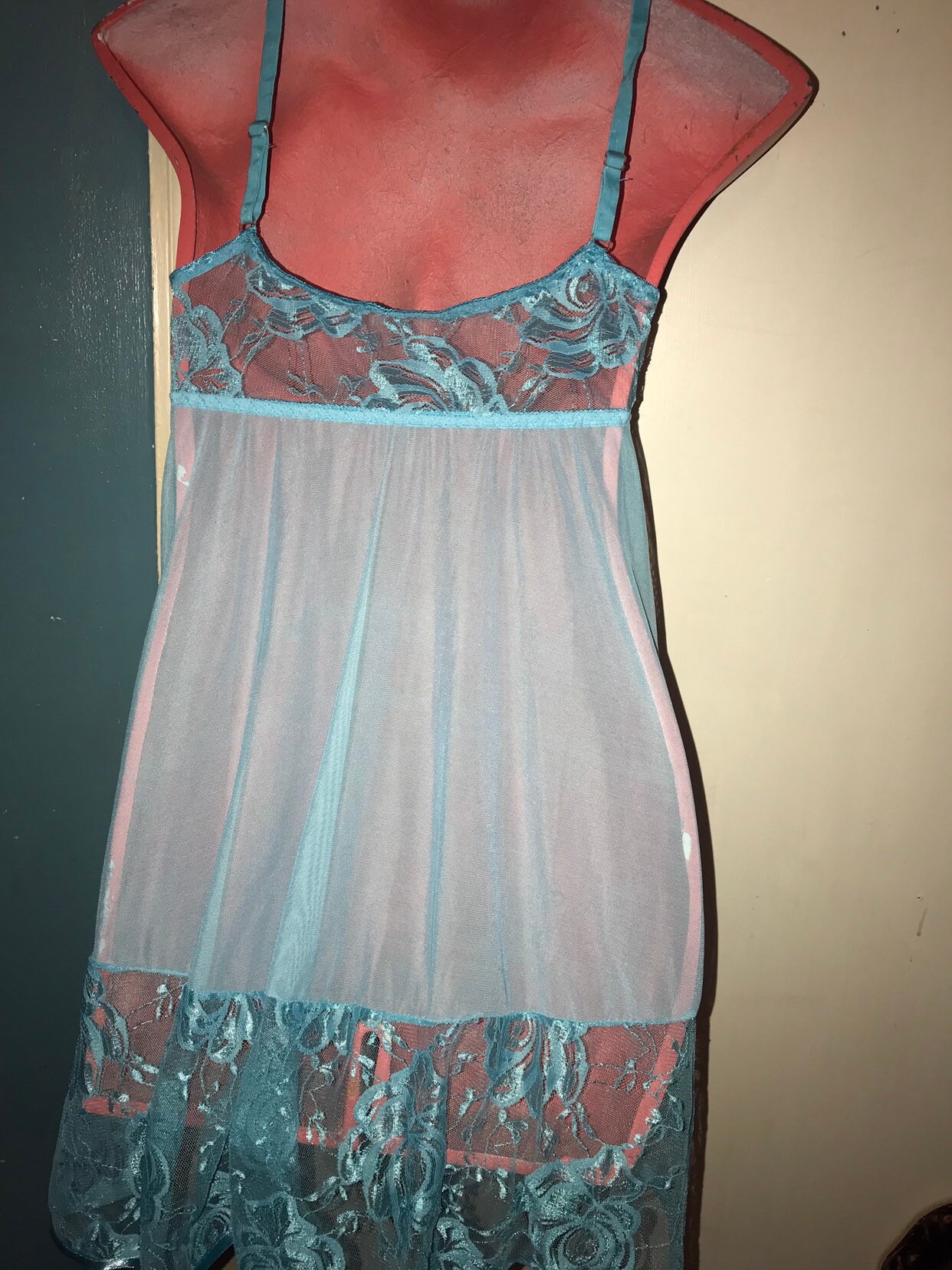 blue lace nightie
