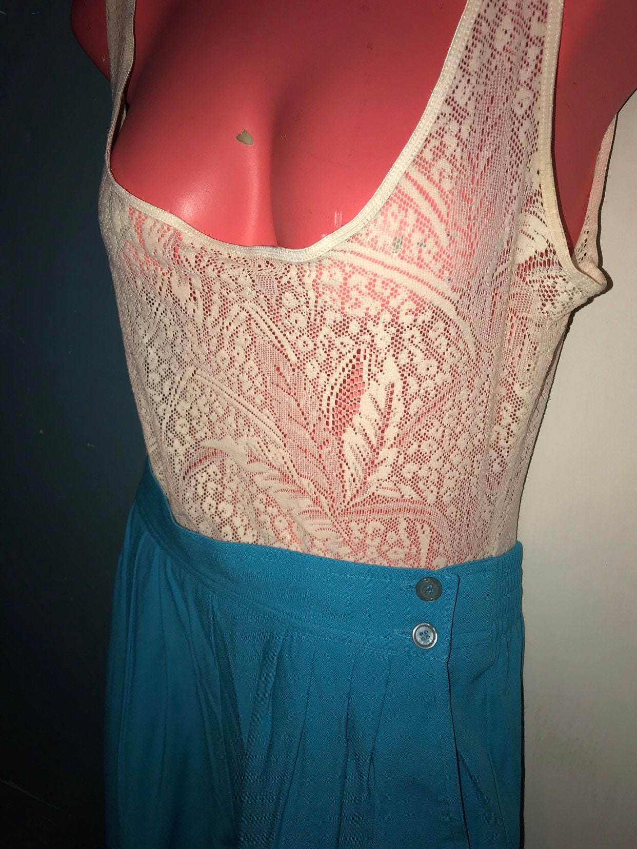 Vintage Chaus Stirrup Pants. Womens Turquoise Chaus Stirrup Pants. 1980