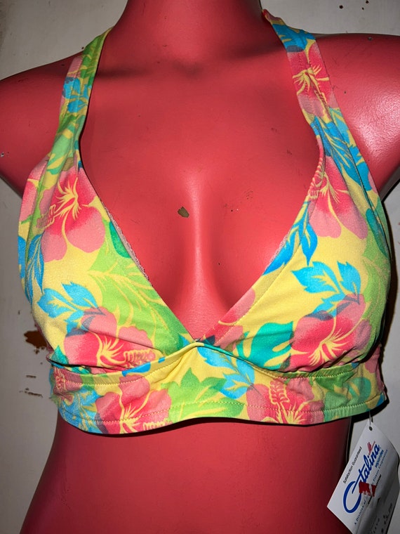 Pink Catalina Bikini Bottom - Big Bust Triangle - Sunset Vibes Swimwear