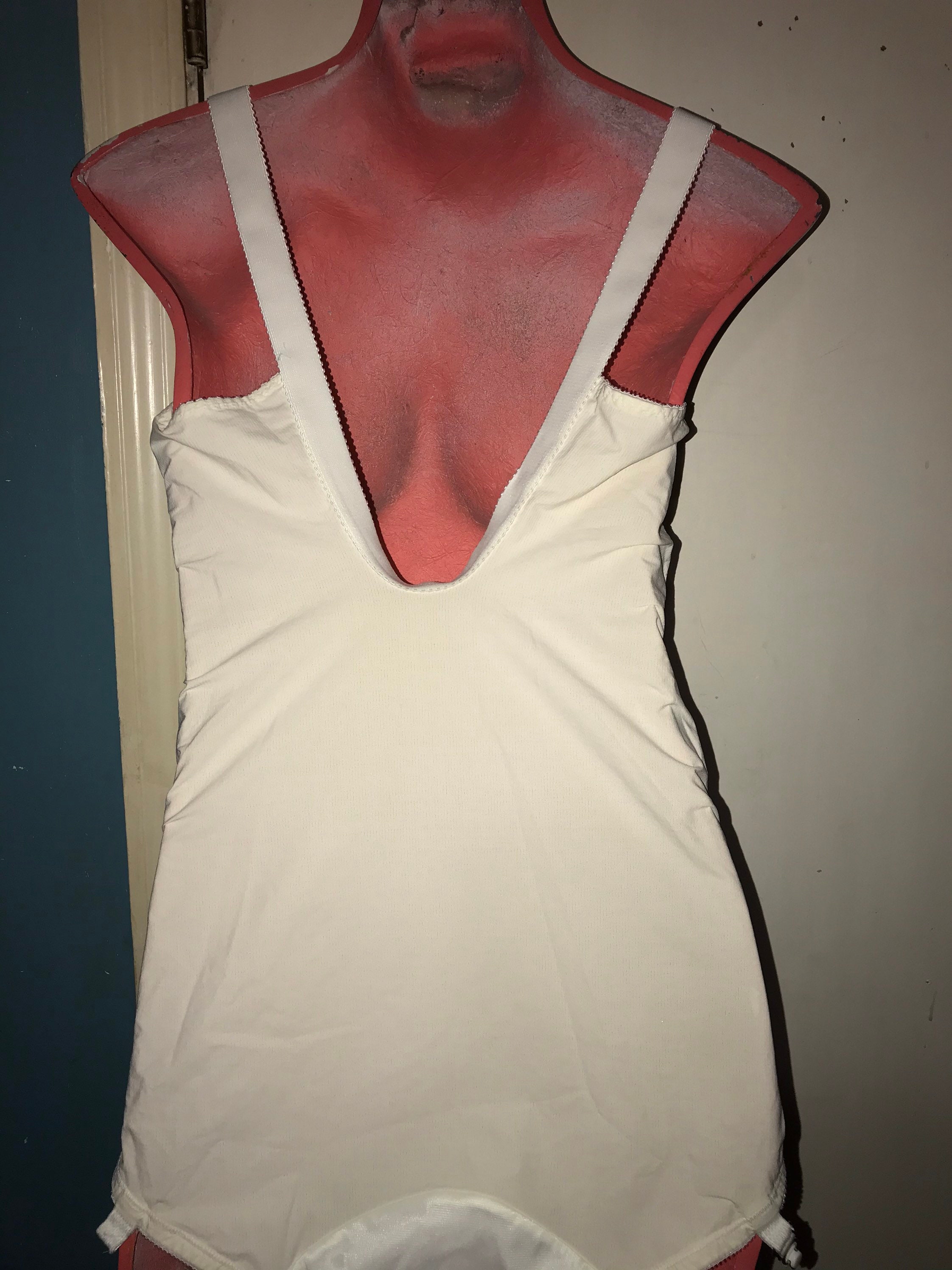 Vintage 1950’s Playtex “I Cant Believe It’s A Girdle” White Bodysuit