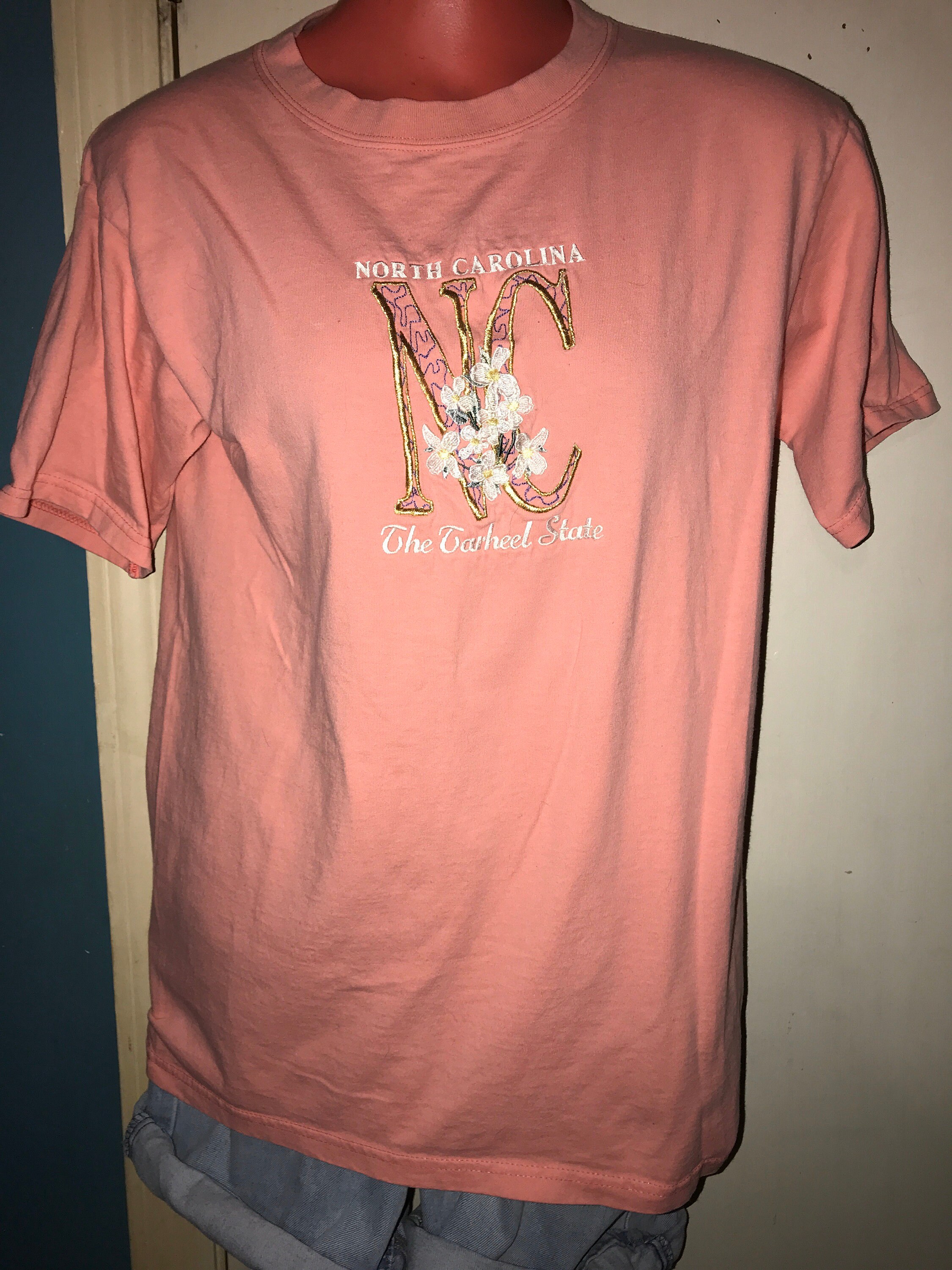 Vintage North Carolina T-shirt. Pink North Carolina T-Shirt. 90’s North