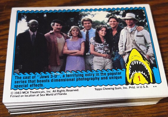 Vintage NIP Topps Jaws 3-D Movie Cards, Collector, Stocking Stuffer