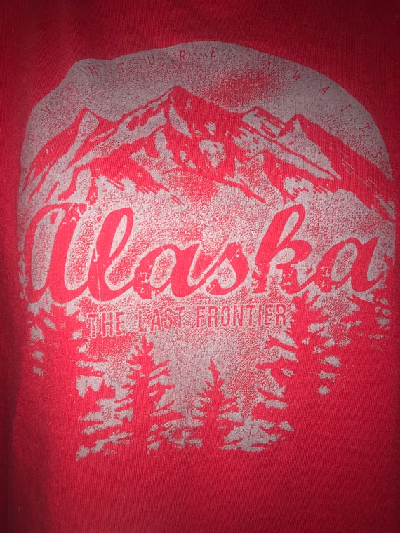 Vintage Alaska T-shirt. Red 90’s Alaska Mount T-S… - image 2