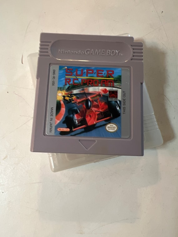 Vintage Super R.C. Pro-Am Gameboy Game. 90’s Gameboy Game Cartridge. Race Car Game