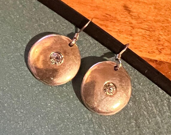 Vintage 1990’s Sterling Silver Dangle Earrings, Signed TCP View 5
