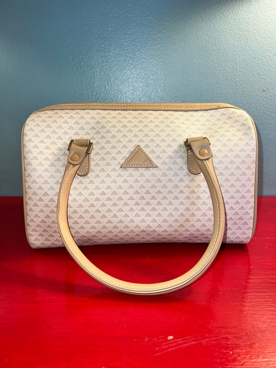 Vintage Liz Claiborne Purse. Tan/Off White Liz Cl… - image 2