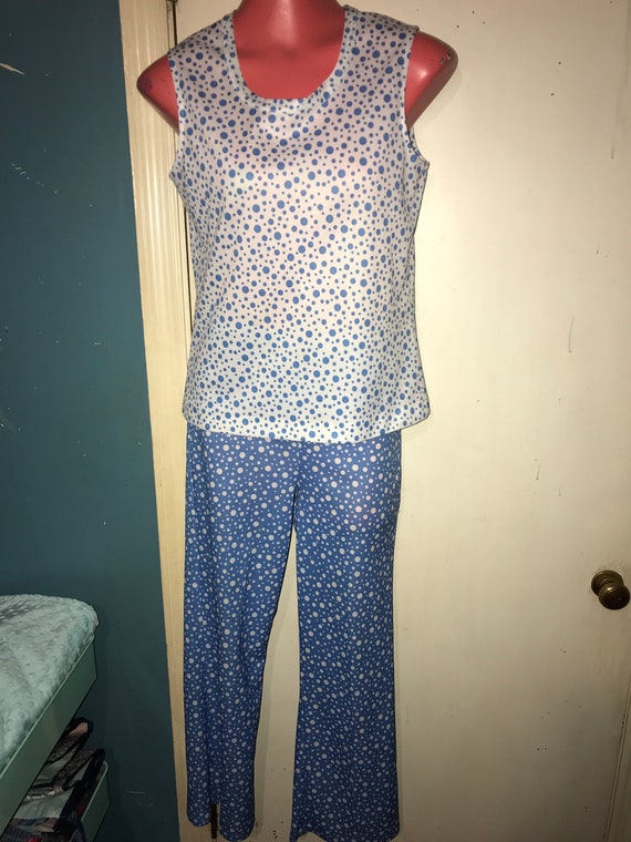 Vintage 1970's Polyester Polka Dot Outfit. Adorabl