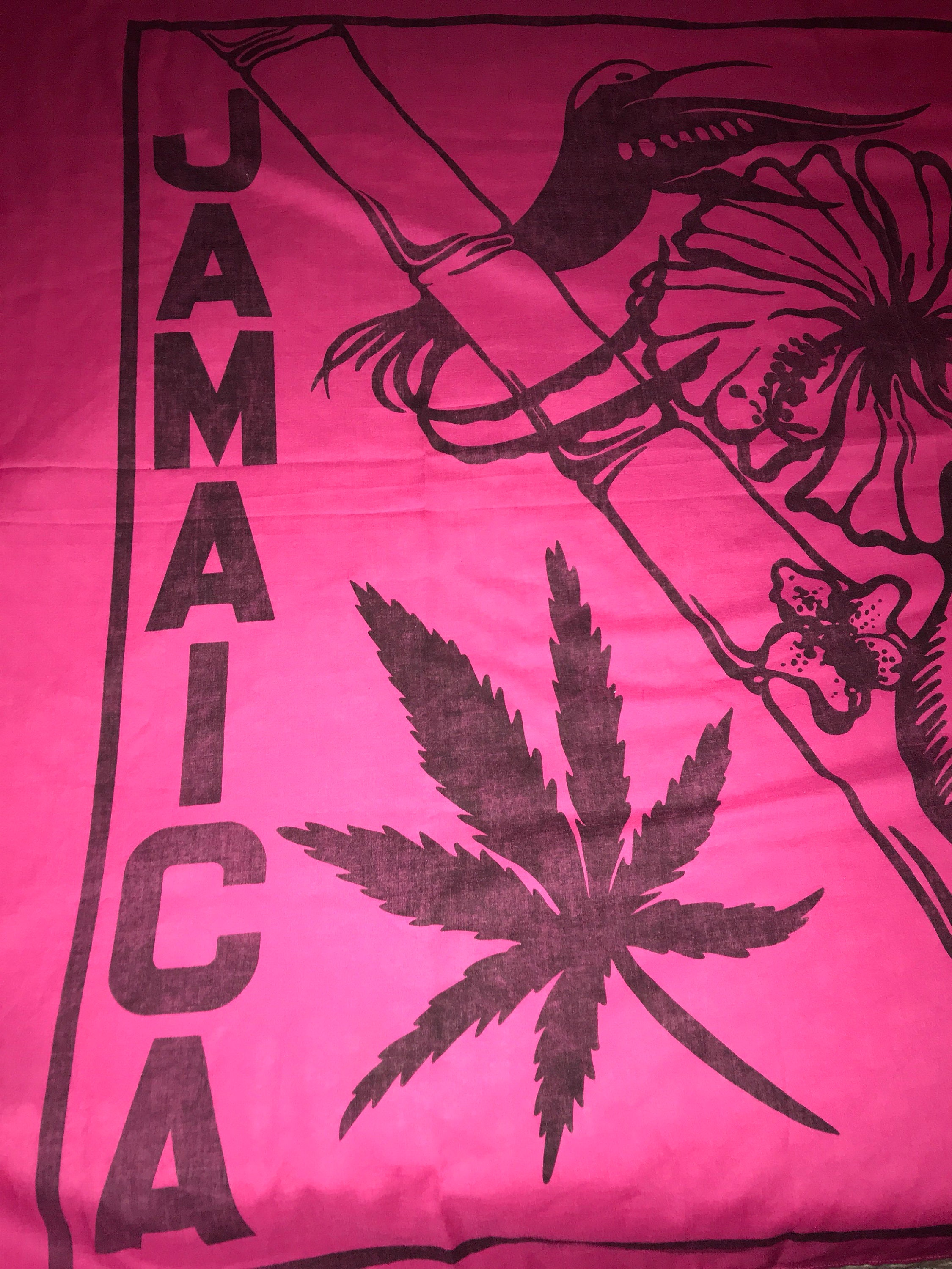 Vintage Jamaica Wrap Sarong. Jamaica Cloth Wall Hanging. Sarong. Wrap