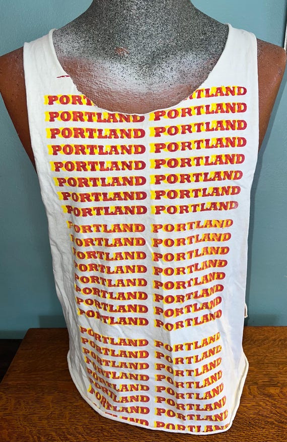 Vintage Distressed Self Cut Portland Tank Top