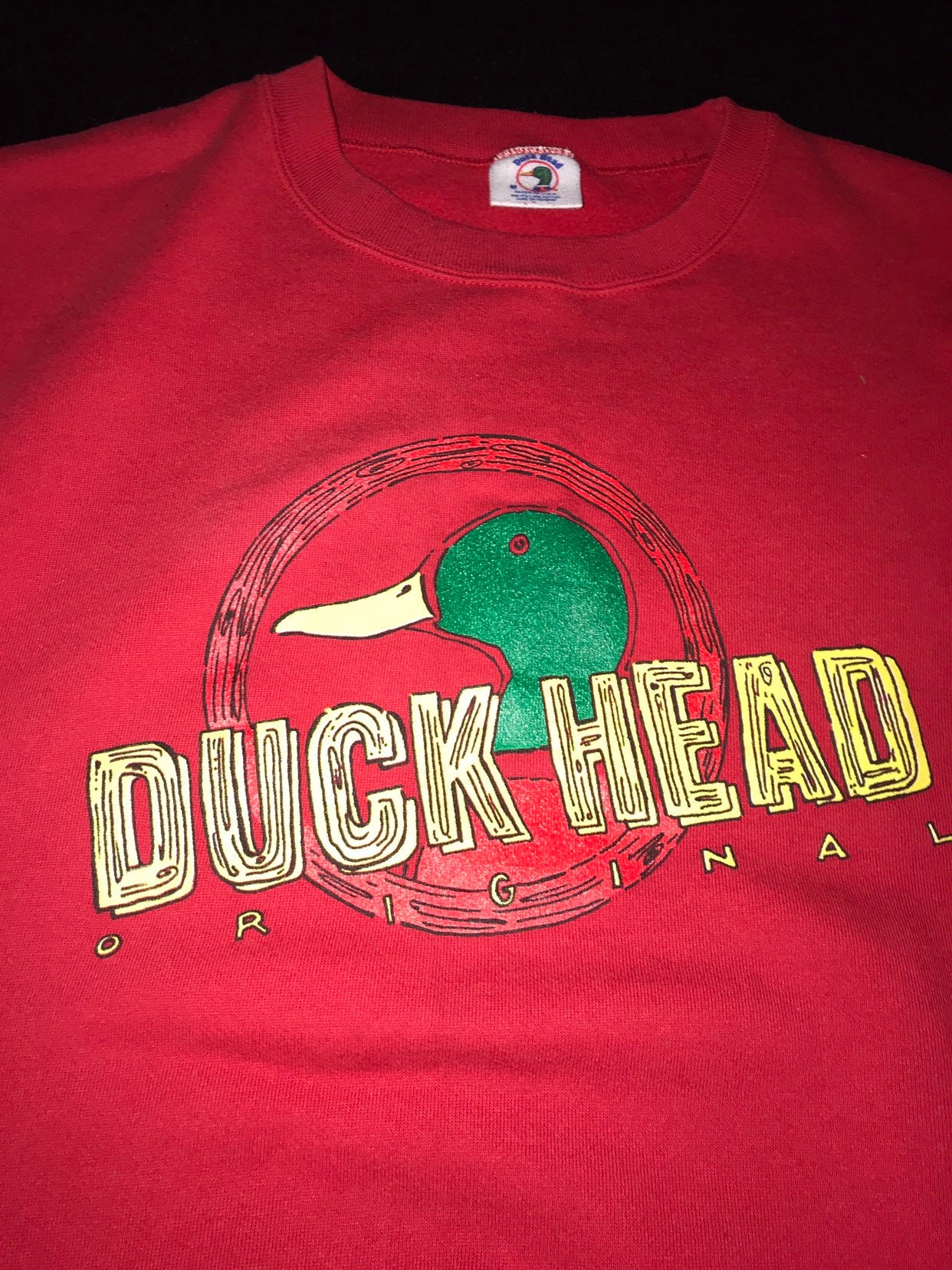 duck head sweatshirt redand unisex awesome medium states shipping united