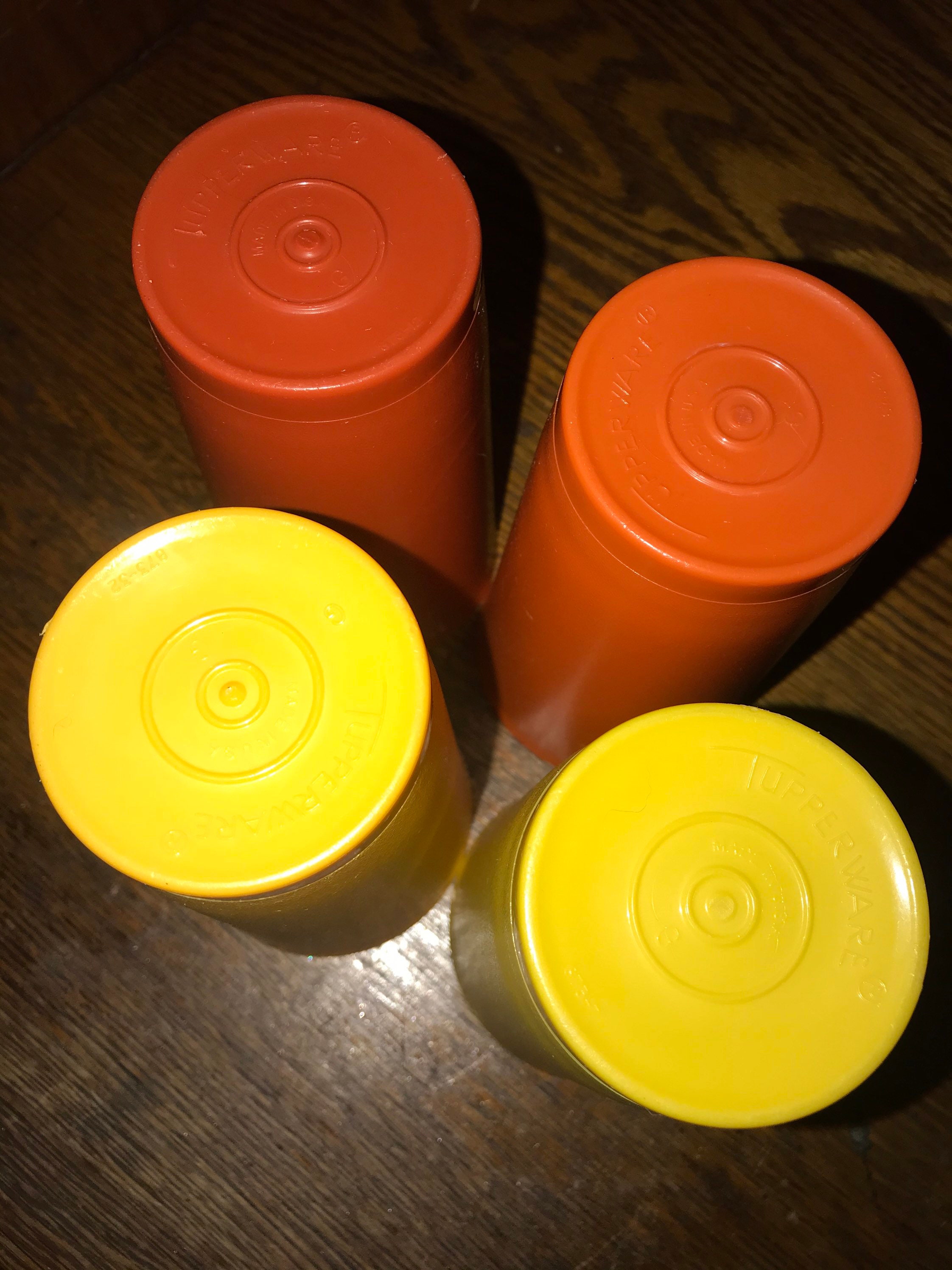 Vintage 1980’s Tupperware Cups. Set of Four Tupperware Tall Tumblers