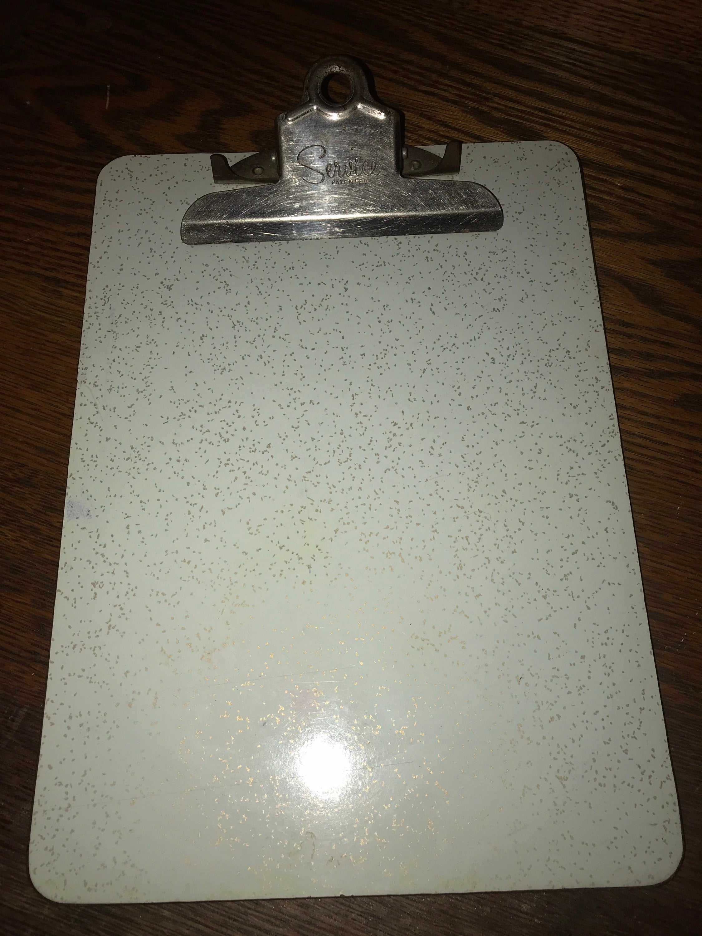 Vintage 80s Wooden Clipboard. Service Wood Clipboard. Clipboard. White