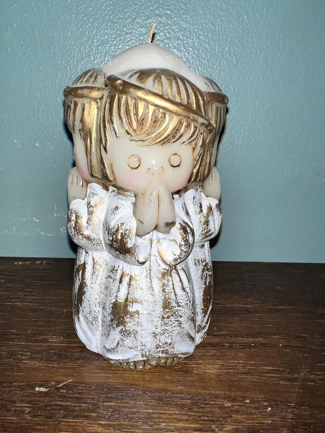 Vintage 1980’s Beautiful Carved Christmas Angel Candle - Etsy