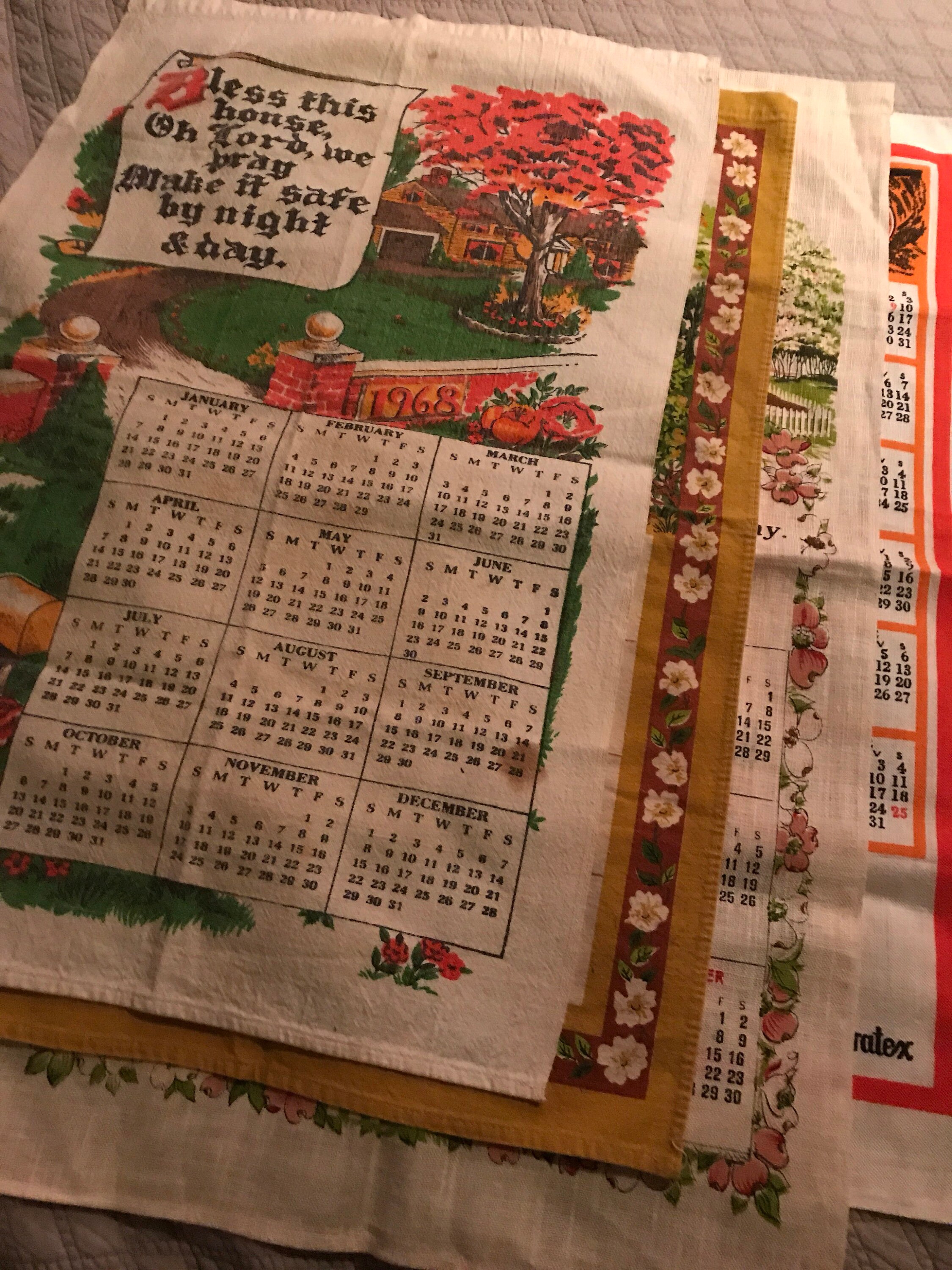 Vintage irish linen tea towels sale