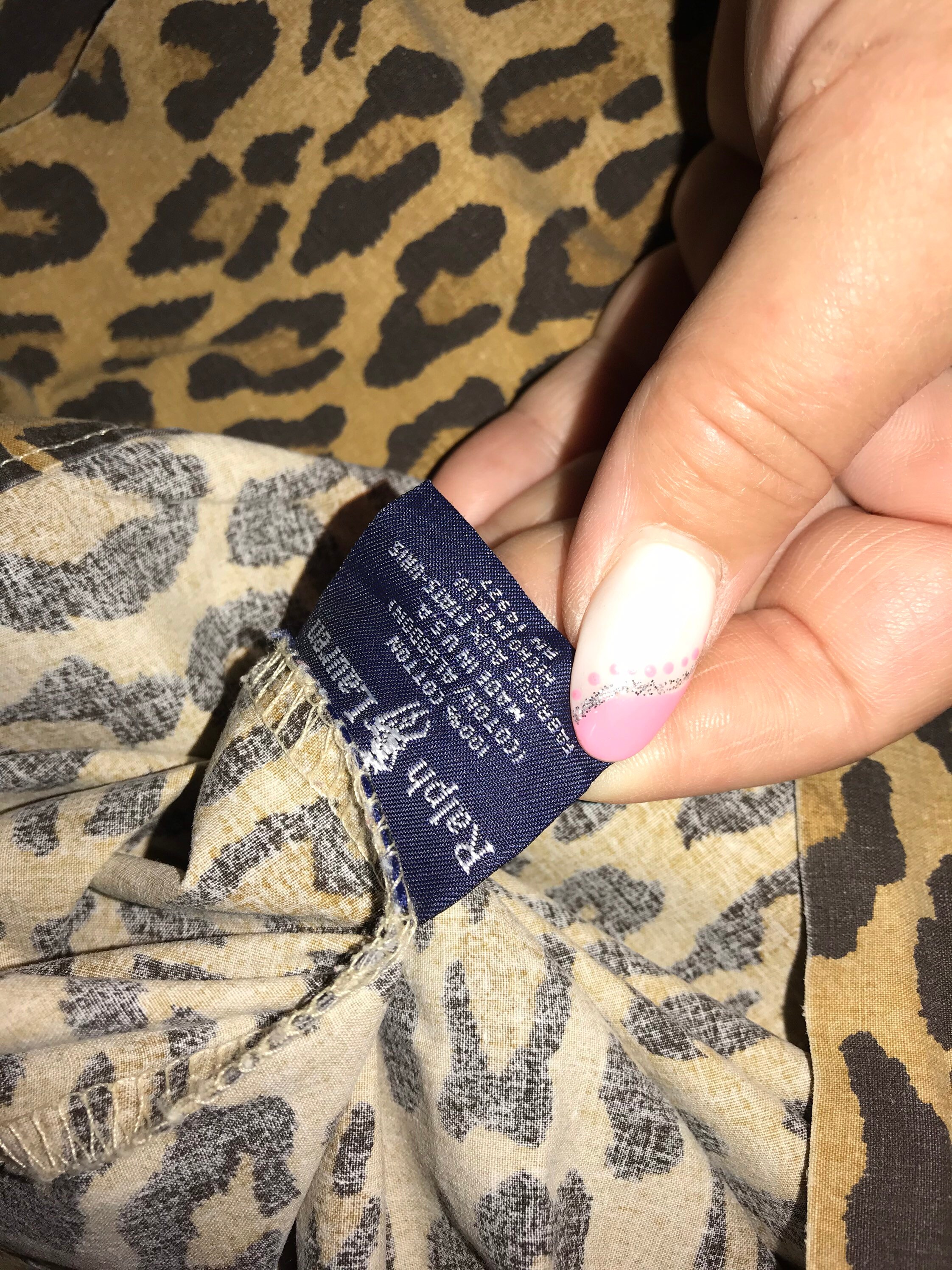 Vintage Ralph Lauren Leopard Print King Flat Sheet. Ralph Lauren