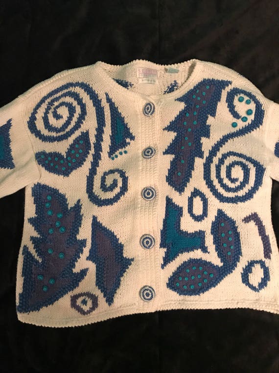 vintage ugly summer sweater - Gem