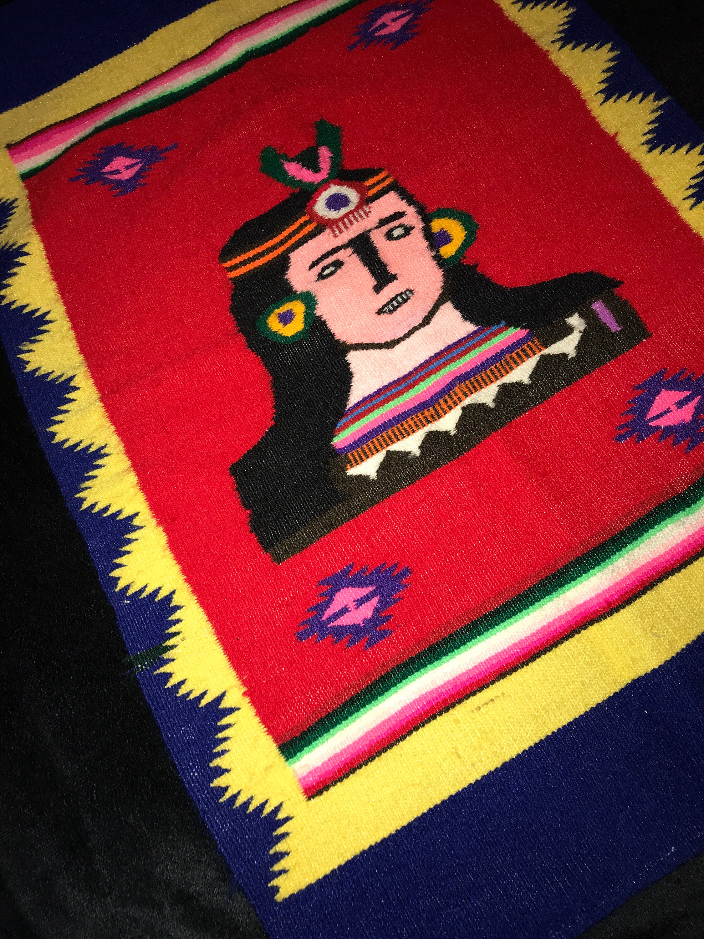 Vintage Peruvian Wall Hanging Tapestry. Ethnic MultiColor Wall Hanging