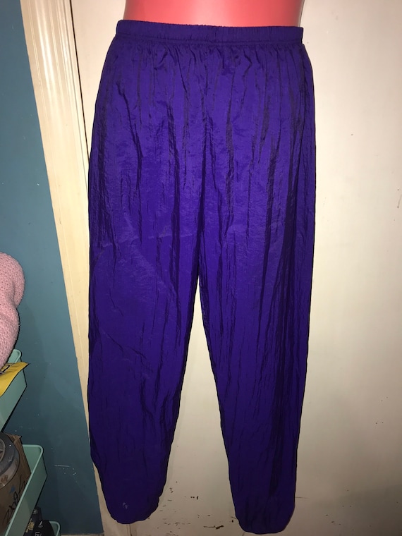 Vintage Purple Windbreaker Pants. Purple Body Wrap