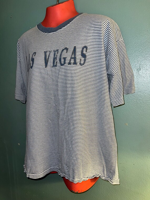 Vintage Las Vegas T-shirt. 1990’s Striped Vegas T… - image 4