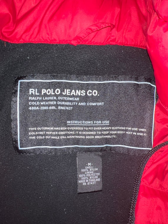 Vintage Polo Jeans Co. Windbreaker Jacket. Red Po… - image 6