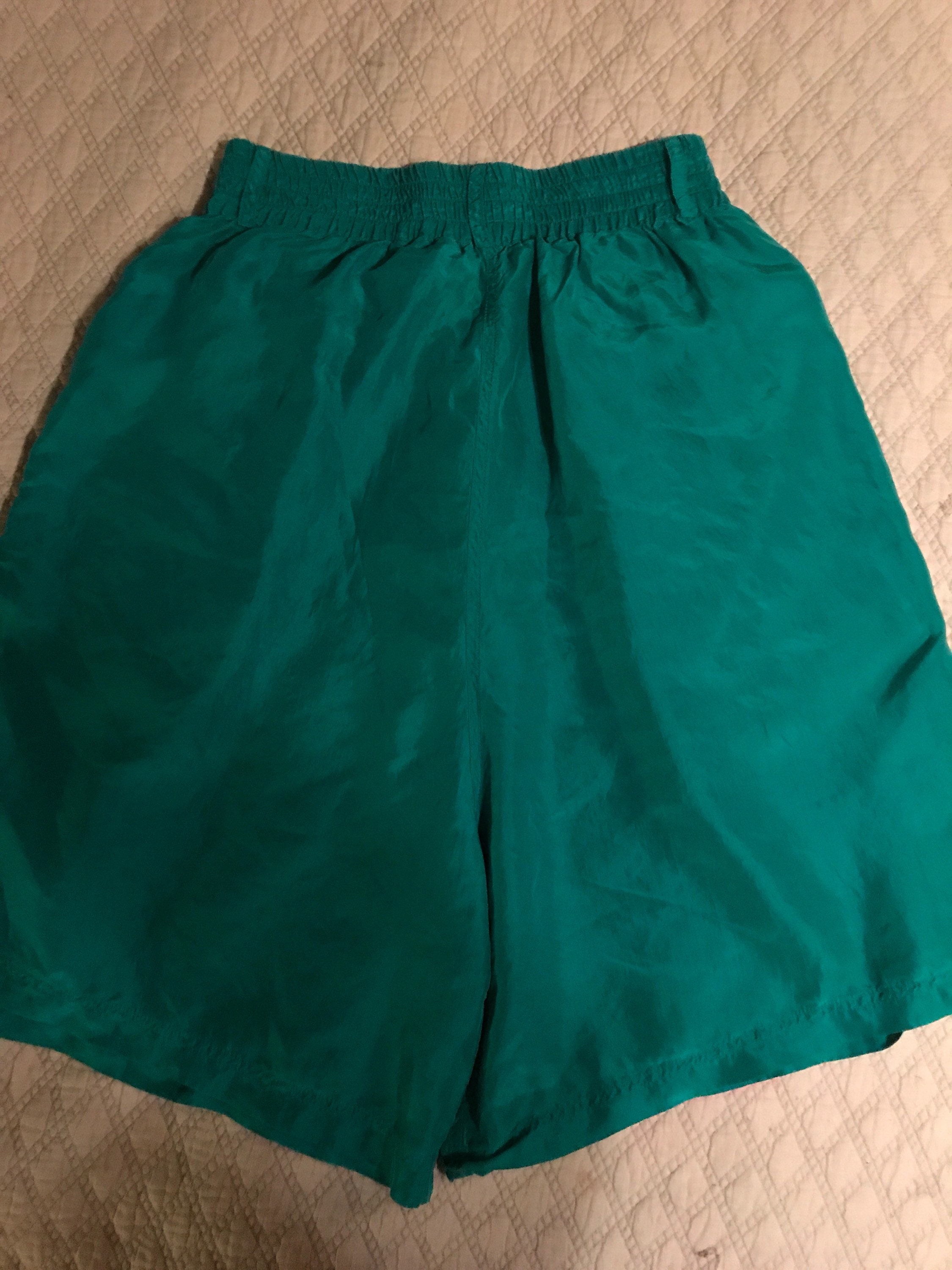 Vintage Silk Shorts. Green Silk Shorts. 1980s Silk Shorts. Vintage ...