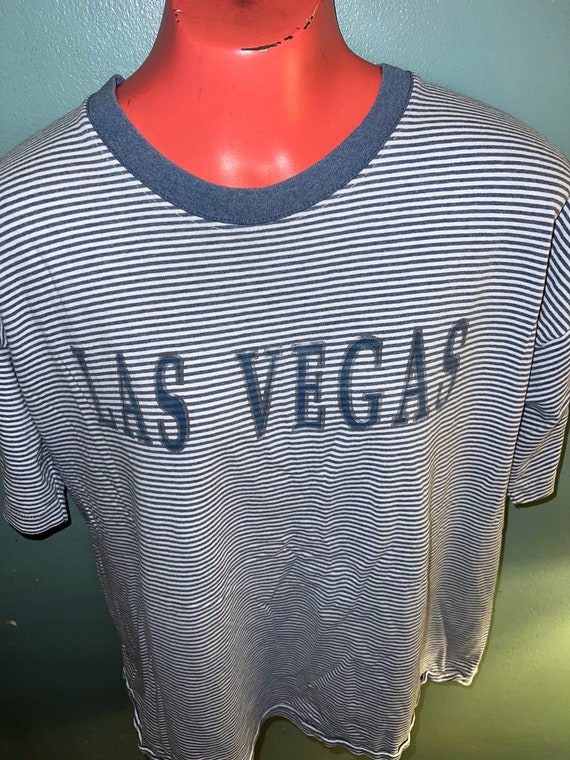 Vintage Las Vegas T-shirt. 1990’s Striped Vegas T… - image 2