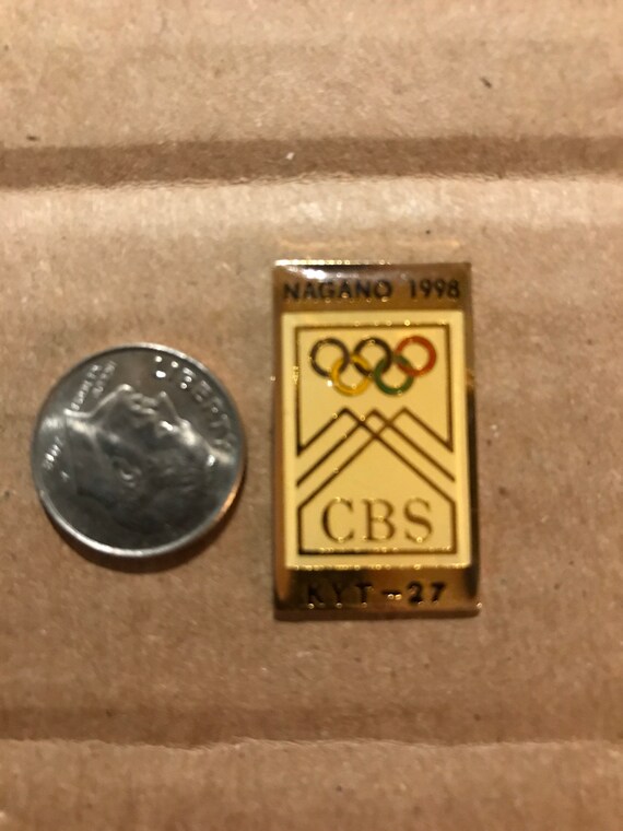 Vintage 1998 Nagano Olympics CBS Lapel Pin. CBS Olymp… Gem