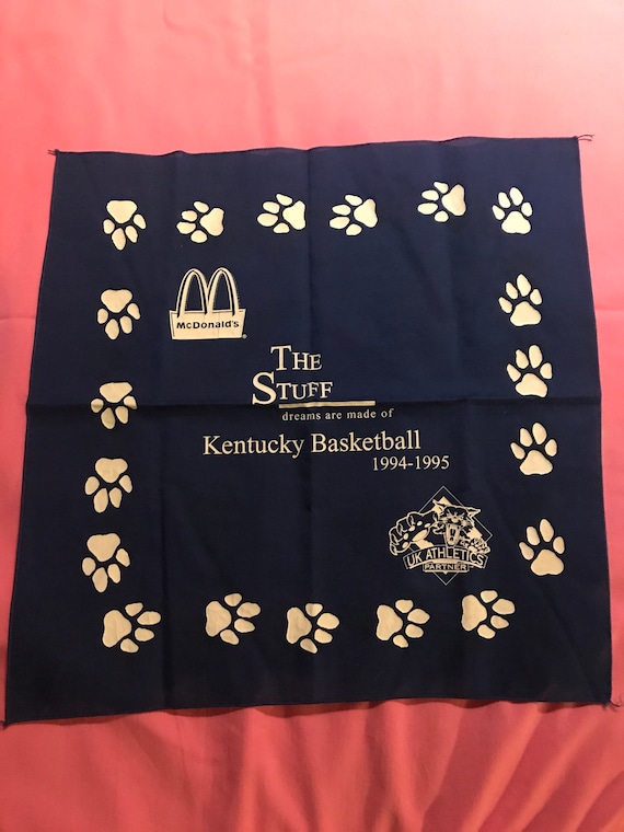 Vintage UK Kentucky Wildcats Bandana. University of Kentucky Wildcats Basketball Bandana. Mcdonalds/UK Basketball 1994 to 1995.