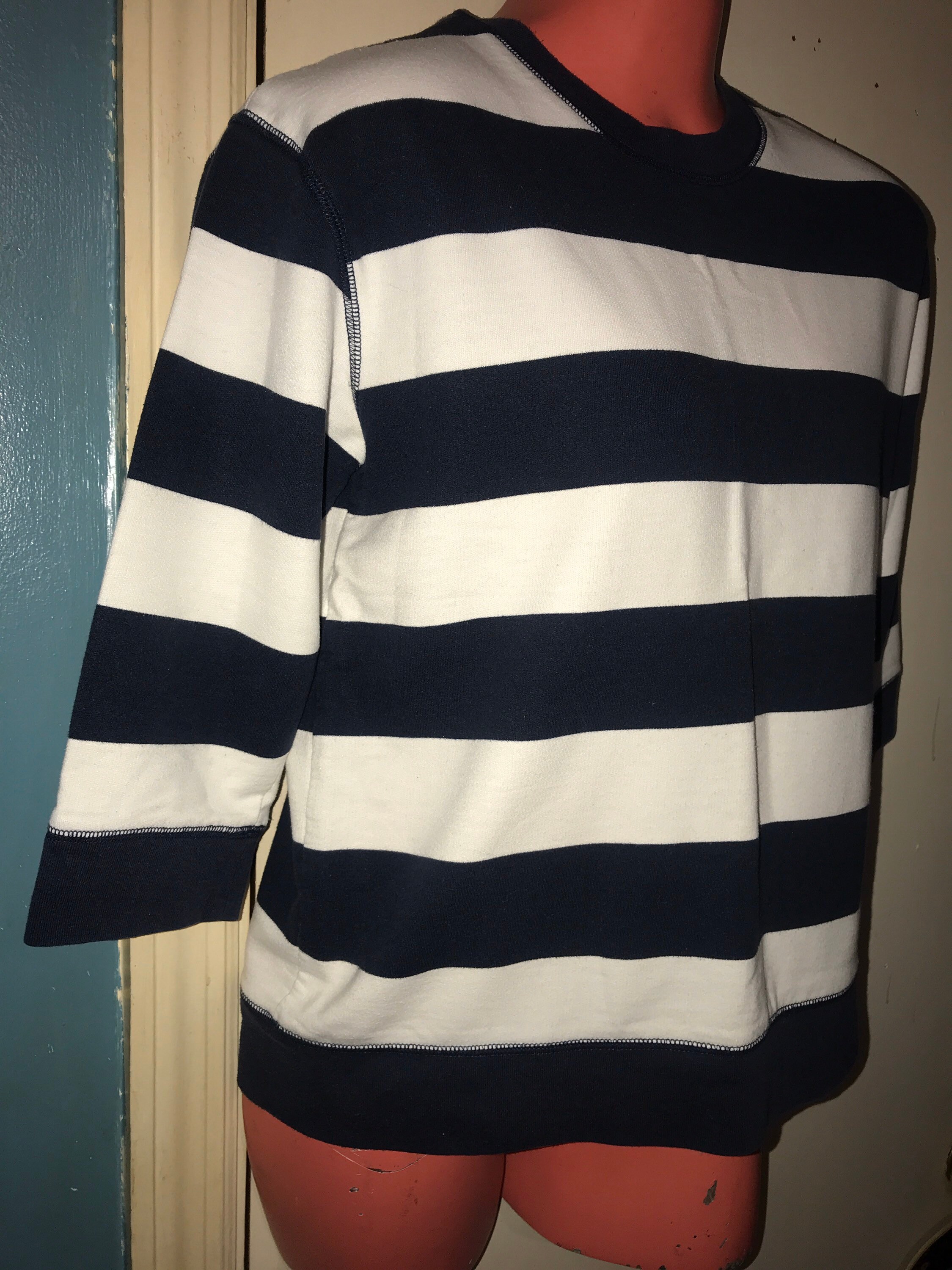 Vintage 80's Blue and White Striped Shirt. Blue and White - Etsy