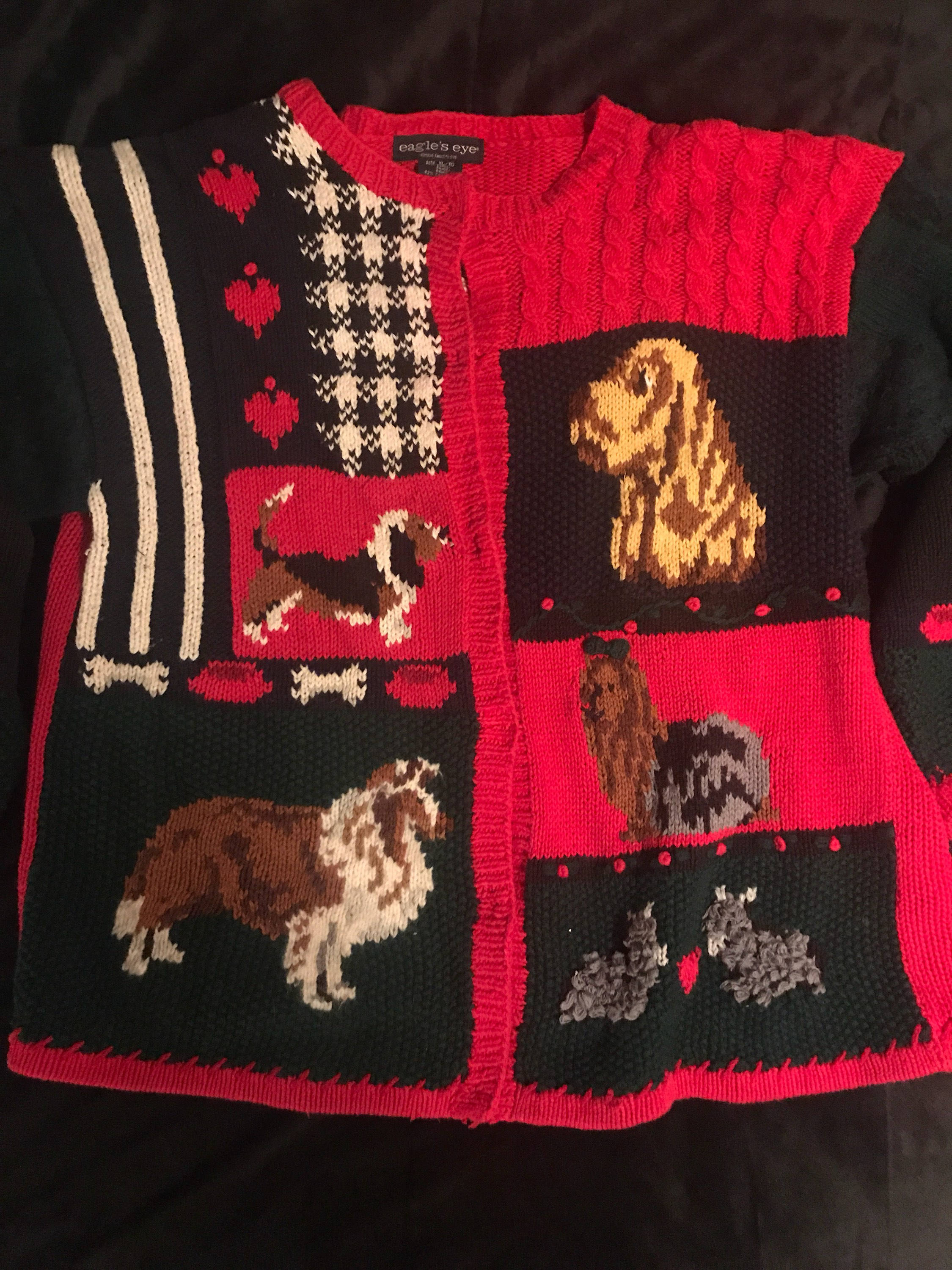 Vintage Dog Sweater. Ugly Dog Sweater. Dog Sweater. Dog Lovers. Dog