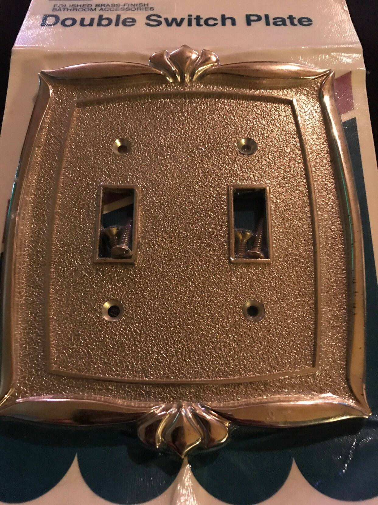 Vintage Brass Switch Plate Cover. Vintage Brass Light Switch Cover