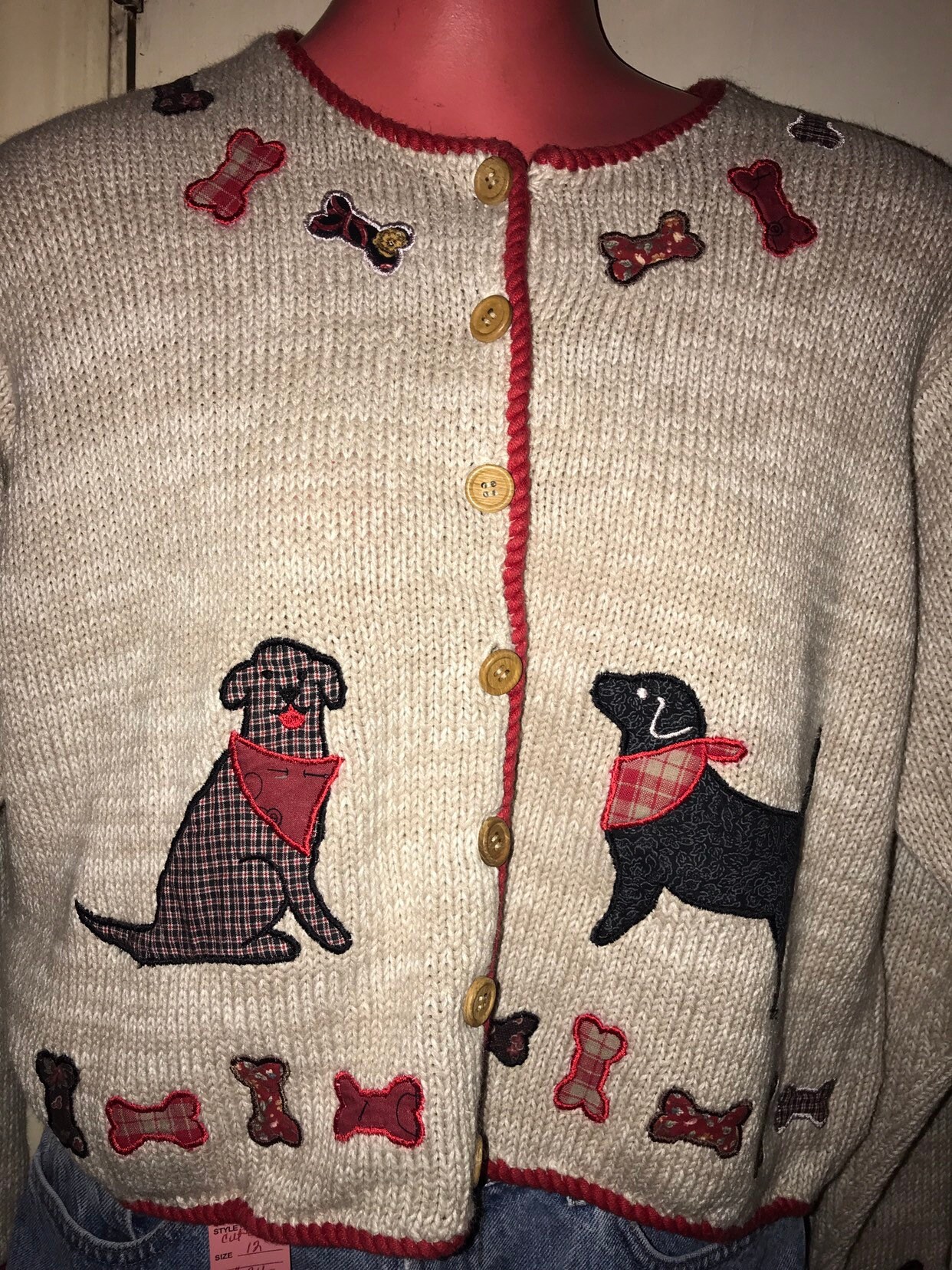 Vintage Orvis Sweater. Orvis Dog Sweater. Orvis Ugly Sweater. Ugly Dog Sweater. Dog Lover