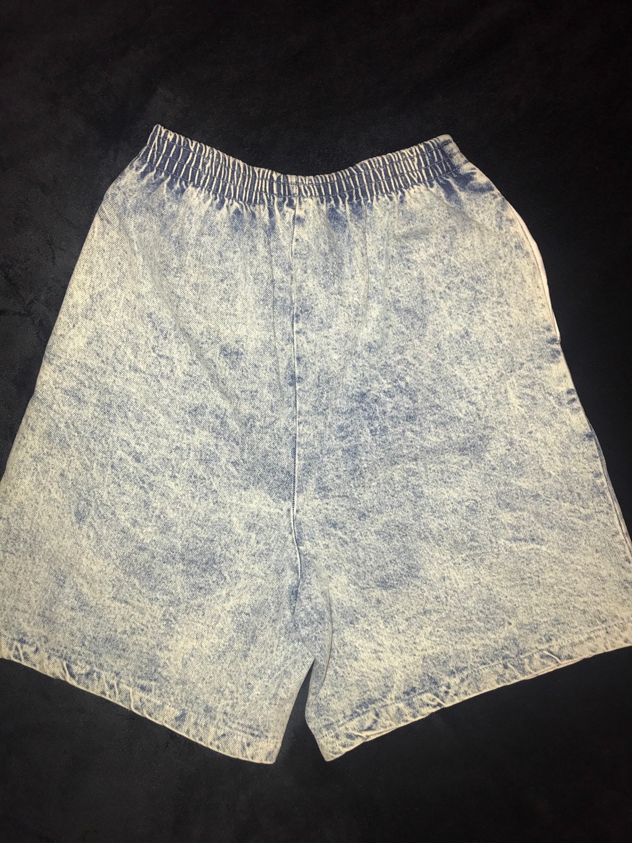 Vintage Acid Wash Jean Shorts. 1980's Gepetto Jean Bling Shorts and
