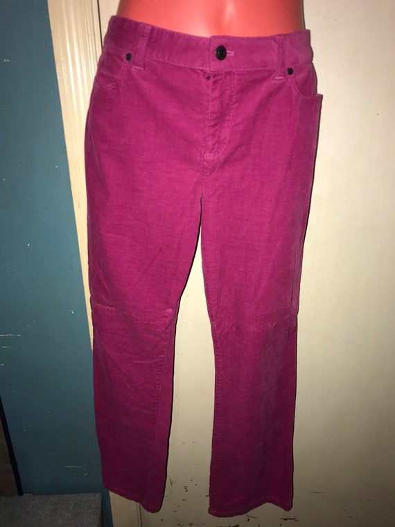 Vintage Talbots Corduroy Pants. Dark Pink Corduroy