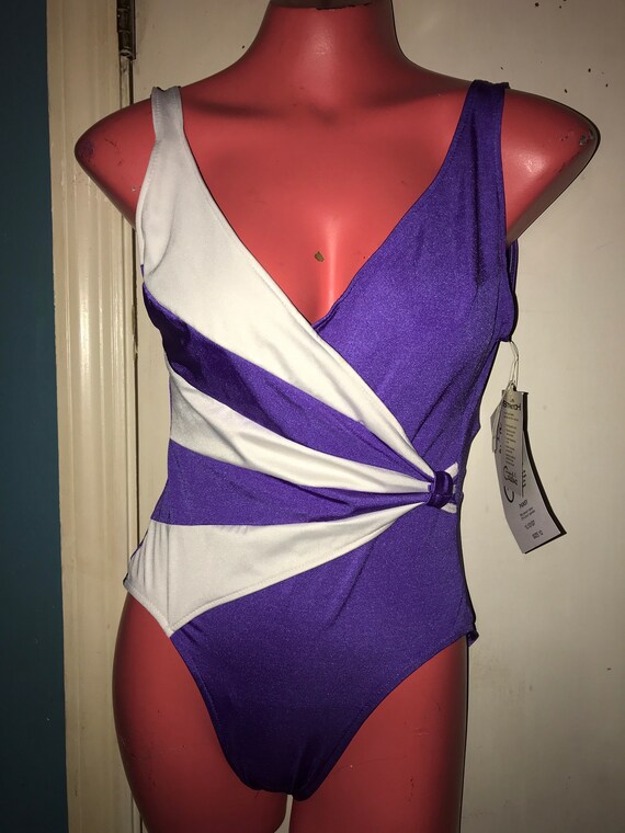 Vintage 1980’s NWT Catalina Swimsuit. Vintage Purp