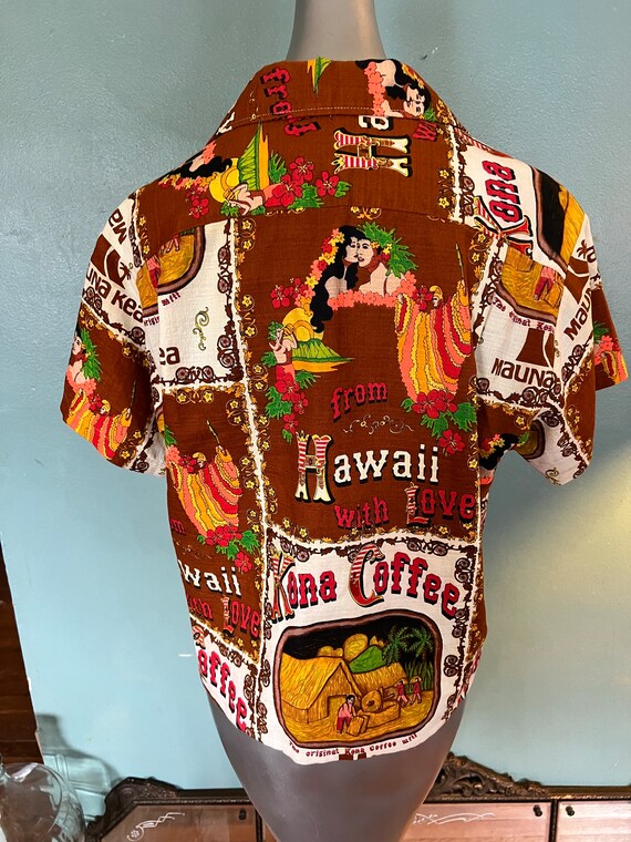 Vintage 1960’s Kona Coffee Hawaiian Shirt. Men's … - image 5
